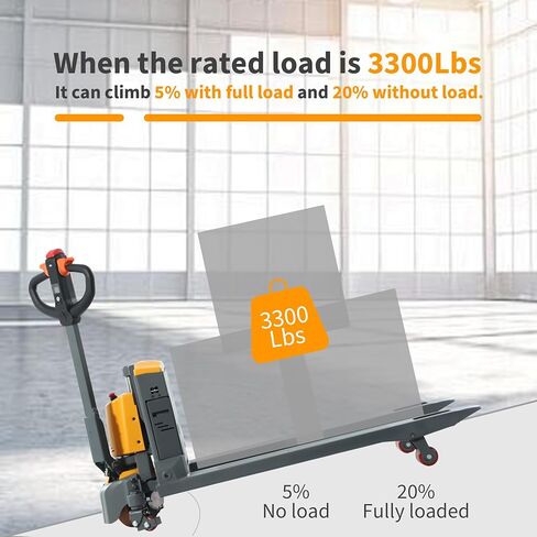 APOLLOLIFT رافعة منصة نقالة كهربائية كاملة سعة 3300 رطل 48 بوصة × 27 بوصة حجم شوكة تعمل بالطاقة اللاسلكية رافعة منصة نقالة بطارية ليثيوم شاحنة البليت in Kuwait