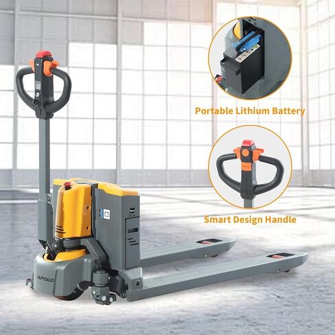 APOLLOLIFT رافعة منصة نقالة كهربائية كاملة سعة 3300 رطل 48 بوصة × 27 بوصة حجم شوكة تعمل بالطاقة اللاسلكية رافعة منصة نقالة بطارية ليثيوم شاحنة البليت in Kuwait