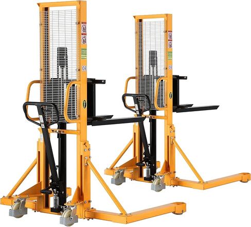 APOLLOLIFT Manual Pallet Stacker with Straddle Legs 1100lbs Capacity 63" Lift Height Adjustable Forks in Saudi Arabia