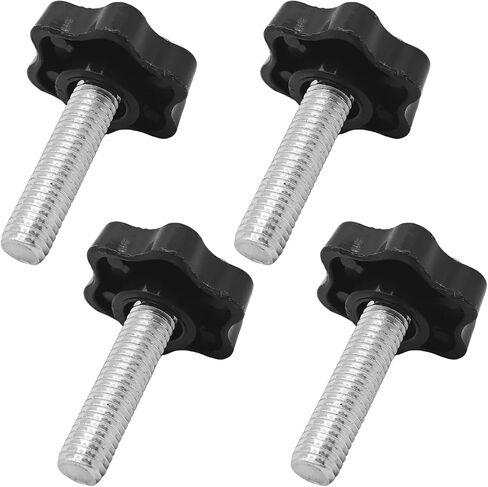4Pcs M8 x 50mm Star Hand Knob Tightening Screws, Plastic Clamping Handle, Threaded Male Replacement Knob for Umbrella Base, Machines, Furniture, Tool Accessories in Saudi Arabia