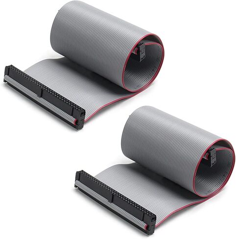 Fielect 2pcs IDC 64 Pin Connector Gray Wire Flat Ribbon Cable Connector Length 30cm 2.54mm Pitch in Saudi Arabia