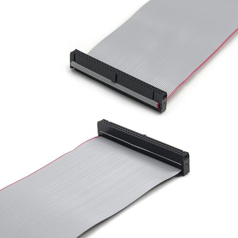 Fielect 2pcs IDC 64 Pin Connector Gray Wire Flat Ribbon Cable Connector Length 30cm 2.54mm Pitch in Saudi Arabia