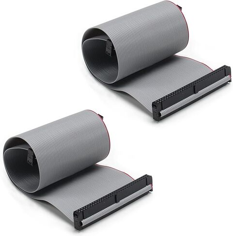 Fielect 2pcs IDC 64 Pin Connector Gray Wire Flat Ribbon Cable Connector Length 30cm 2.54mm Pitch in Saudi Arabia