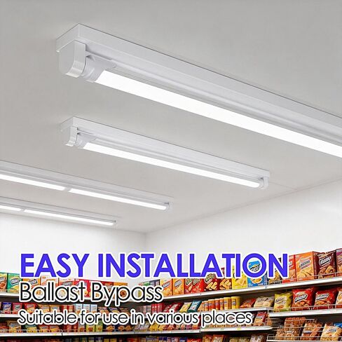 4ft T8 T12 LED Tubes, Frosted 48" 22W (65W Fluorescent Replacement) 6000K 6500K, Double-Ended Power Ballast Bypass Light, 2600lm Type B Milky 110V 277V, 25 Pack in Saudi Arabia