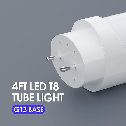 4ft T8 T12 LED Tubes, Frosted 48" 22W (65W Fluorescent Replacement) 6000K 6500K, Double-Ended Power Ballast Bypass Light, 2600lm Type B Milky 110V 277V, 25 Pack in Saudi Arabia