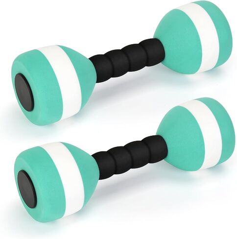 دمبل مائية، قطعتان من الأوزان المائية الإسفنجية، معدات اللياقة البدنية، دمبل مقاومة لحمام السباحة، تدريب على السباحة للرجال والنساء، فقدان الوزن، تدريب السباحة للمبتدئين in Kuwait