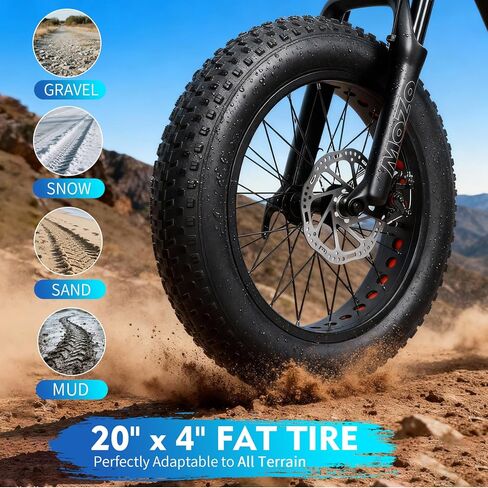دراجة كهربائية للبالغين، بطارية 48 فولت/20 أمبير، محرك ذروة 1500 وات، دراجة كهربائية بإطار عريض 20 بوصة للجبال والثلج والرمال والطرق مع نظام تعليق هيدروليكي. دراجة ترابية كهربائية لجميع التضاريس in Kuwait