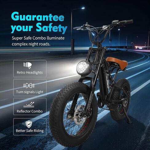 دراجة كهربائية للبالغين، بطارية 48 فولت/20 أمبير، محرك ذروة 1500 وات، دراجة كهربائية بإطار عريض 20 بوصة للجبال والثلج والرمال والطرق مع نظام تعليق هيدروليكي. دراجة ترابية كهربائية لجميع التضاريس in Kuwait