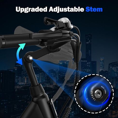 Electric Bike for Adults, 1000W Peak Motor, 60 Miles 22Mph Electric Bike, 26" Commuter E Bikes with 48V 10.4Ah Removable Battery, Step-Thru Ebike, Adjustable Stem, 7-Speed & Front Suspension in Saudi Arabia