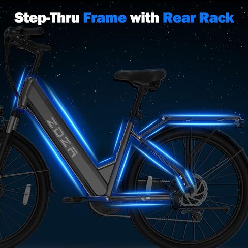 Electric Bike for Adults, 1000W Peak Motor, 60 Miles 22Mph Electric Bike, 26" Commuter E Bikes with 48V 10.4Ah Removable Battery, Step-Thru Ebike, Adjustable Stem, 7-Speed & Front Suspension in Saudi Arabia