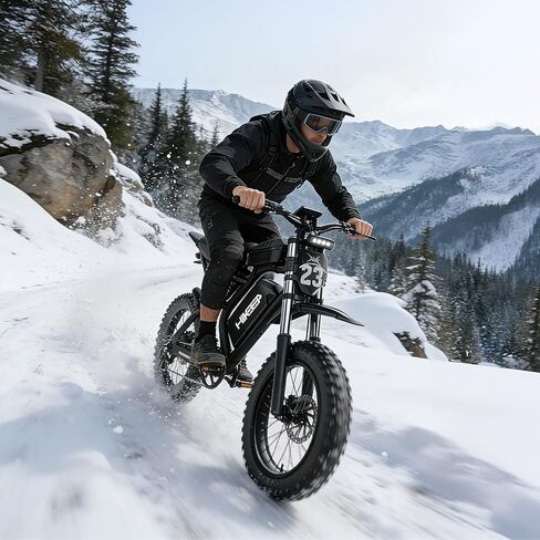 Electric Dirt Bike for Adults - Peak 1500W/3000W Electric Bikes, 28-35MPH, 48V/52V 15.6Ah/25Ah/40Ah, 70-120 Mile(PAS Mode), 16/20 Inch All-Terrain Fat Tire Electric Motorcycle in Kuwait