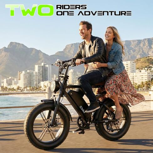 Electric Bike for Adults, Peak 1500W Motor Retro E Bike, 32MPH 65/120Miles, 48V 15Ah Removable Battery, 20"x4" Fat Tires, Full Suspension, APP Control, Off-Road Ebike for City Commuting in Saudi Arabia