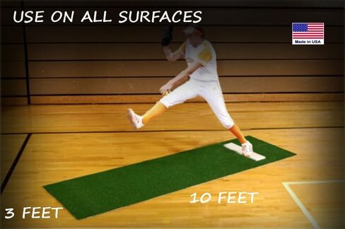 Premium Softball Pitching Training Mat or Baseball Synthetic Turf Artificial Grass with Power Line and Non Skid Bottom in Kuwait