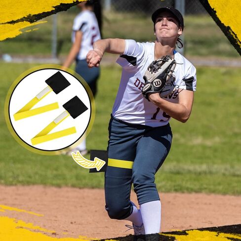 Shappy 2 Pcs Softball Pitching Training Aids 19.68 Inch Professional Softball Pitching Tools Elastic Circle Pitcher Belt Leg Wrapping Strap for Developing Correct Pitch Mechanics in Saudi Arabia