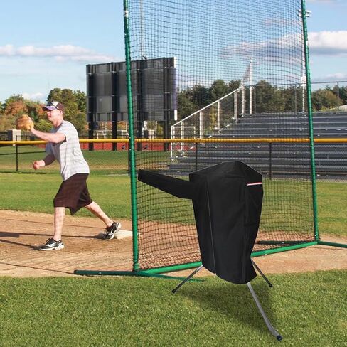 غطاء آلة رمي البيسبول وغطاء آلة رمي الكرة اللينة - قماش أكسفورد 600D عالي التحمل، بطانة فخمة، حماية من جميع الأحوال الجوية للآلات ذات مغذيات الكرة in Kuwait