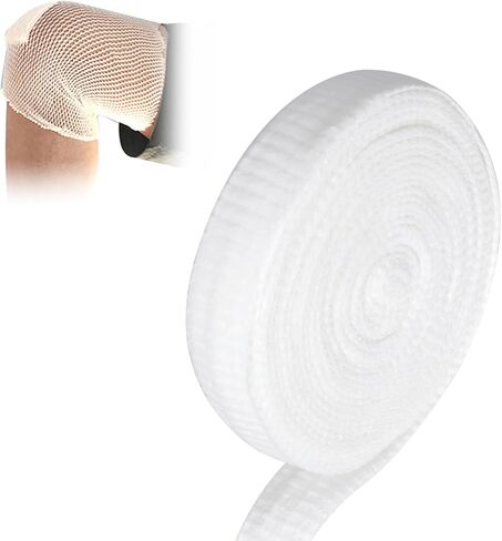 Elastic Stretch Net for Wound Care Size 5 Tubular Bandage Elbow Dressing Retainer Without Use Tape (1.5 in × 11 yd Unstretched) in Kuwait