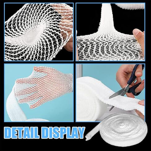 Elastic Stretch Net for Wound Care Size 5 Tubular Bandage Elbow Dressing Retainer Without Use Tape (1.5 in × 11 yd Unstretched) in Kuwait