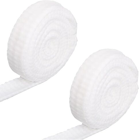 لفتان من الضمادات الأنبوبية، 0.98 × 78.74 بوصة، ضمادة شبكية مرنة للجروح، شاش شبكي مطاطي خالٍ من المواد اللاصقة، لفافة ضمادة شبكية للذراع - الاحتفاظ بالضمادات الرطبة / الجافة (أبيض) in Kuwait