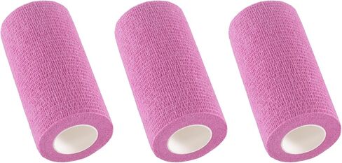 IndigoCase 6 Rolls Self Adhesive Bandage Wrap 4 Inch, White Color Elastic Athletic Tape, Vet Wrap, Wrist Tape, Large Bandage for Horses, Knuckle, Knee, Pets in Saudi Arabia