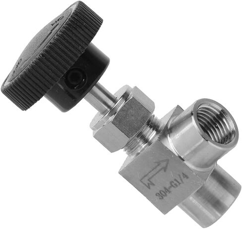 304 Stainless Steel BSPP Female Thread Angle Type Valve High Stop with Good Seal for Water Gas Oil Fuel in Kuwait
