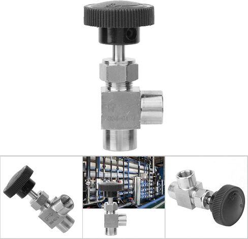 304 Stainless Steel BSPP Female Thread Angle Type Valve High Stop with Good Seal for Water Gas Oil Fuel in Kuwait