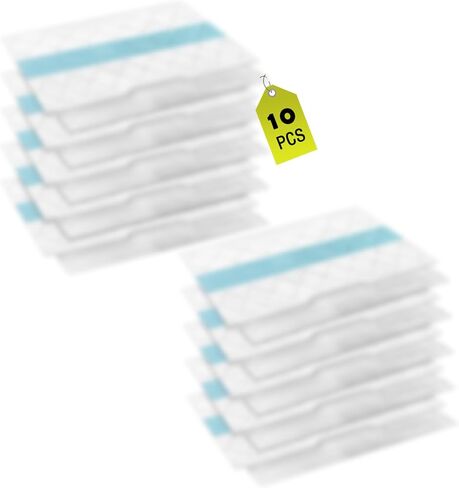 10 Pack VACMOP Disposable Hard Floor Vacuum and Mop Pad Refills for Shark Pro VM252 VM251 VM250 VM200 VC205 QM250 VM190 VM200P12 VMP30 Vacuum Cleaner Replacement Parts in Kuwait