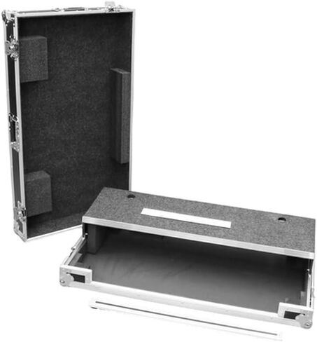 TBHOPUSQUADLT Flight Road Case with Laptop Shelf and Wheels DJ Controller Mobile Equipment Housing Storage Box - Heavy Duty 3/8-inch Plywood ATA Style Road Case with Removable Front Panel in Saudi Arabia