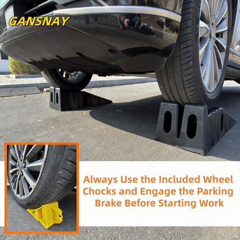 سلالم السيارة لتغيير الزيت، منحدرات رفع السيارة مع سطح غير قابل للانزلاق، سعة 6600 رطل، رافعة سيارة محمولة للمرآب المنزلي - 35.5 بوصة × 13 بوصة × 8.7 بوصة ارتفاع - عبوتان مع 2 عجلتين in Kuwait