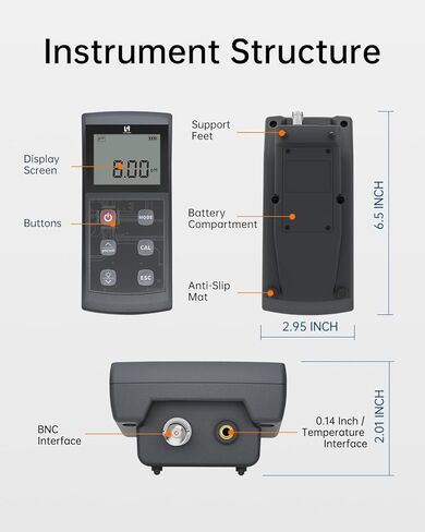 Portable pH Meter, High Accuracy, Large Backlight Display, pH Tester with ATC, Digital pH Meter for Drinking Water/Lab/Pool/Biomedicine/Aquarium, 0-14 Measurement Range in Kuwait