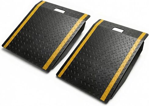 MAXIVMAN Aluminum Shed Ramps for Riding Lawn Mower, 2 Pack Threshold Ramp, 39.4" x 11", 1,760 lb Capacity Pair (880 lb Each), Punched Plate Traction, Carry Handle, Shed Door & Garage Entry in Saudi Arabia