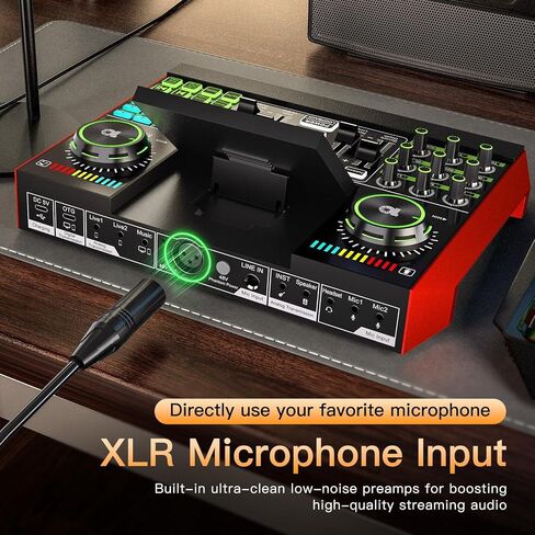 G10 Live Broadcast Sound Card Kit, Smart Audio Chip for Talk Shows, Instrument Playing, Gaming & Recording, Good to Go, Hi-Fi Stereo Sound in Saudi Arabia