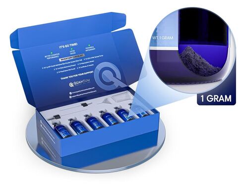 مختبرات Quantum-Innovation-Labs، مسحوق الميثيلين الأزرق من الدرجة الصيدلانية - 6 جرام - تم اختباره في معمل طرف ثالث معتمد من ISO بنسبة 99+% - متوافق مع درجة USP - متضمن دورق قمع قطارة (6 جرامات) in Kuwait