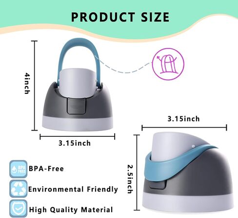 غطاء بديل لـ Owala Freesip، متوافق مع زجاجة مياه Owala Freesip 16oz 24oz 32oz 40oz، ملحقات بديلة ممتازة لقبعة Owala، مقاومة للتسرب، خالية من BPA (رمادي فروست) in Saudi Arabia
