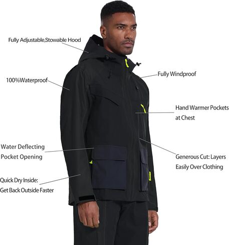 الخواض جاكيت بركس الخواضون المقاوم للماء ، قذيفة صلبة من 3 طبقات للتنفس لصيد الأسماك in Kuwait