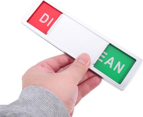 Dishwasher Magnet Clean Dirty Sign with Sliding Indicator, Magnetic Notice Board for Kitchen, Silver Frame Dishwasher Indicator for Home Use in Saudi Arabia