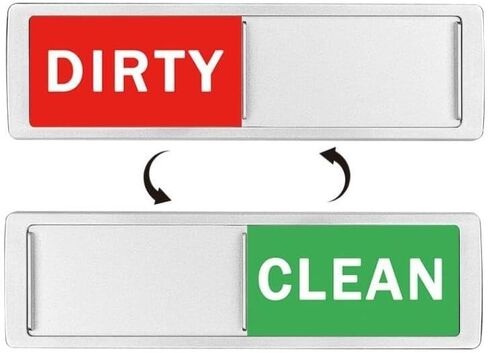 Premium Clean Dirty Dishwasher Magnet, Dirty Clean Sign for Dishwasher Stickers Easy to Read and Strong Slide for Changing Signs in Saudi Arabia