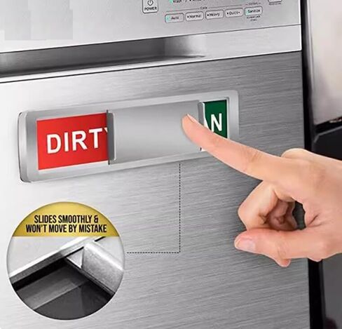 Premium Clean Dirty Dishwasher Magnet, Dirty Clean Sign for Dishwasher Stickers Easy to Read and Strong Slide for Changing Signs in Saudi Arabia