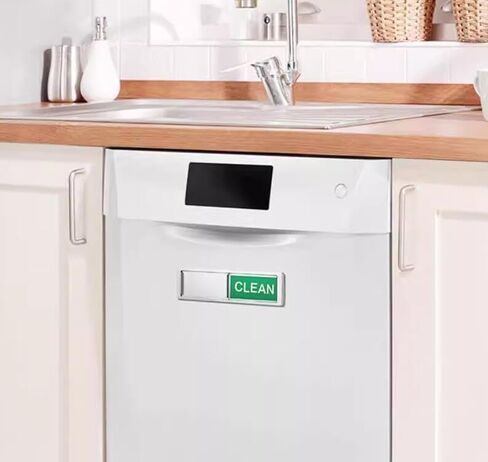 Premium Clean Dirty Dishwasher Magnet, Dirty Clean Sign for Dishwasher Stickers Easy to Read and Strong Slide for Changing Signs in Saudi Arabia