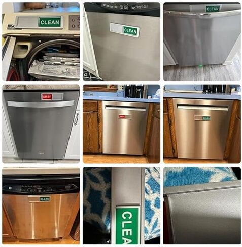 Premium Clean Dirty Dishwasher Magnet, Dirty Clean Sign for Dishwasher Stickers Easy to Read and Strong Slide for Changing Signs in Saudi Arabia