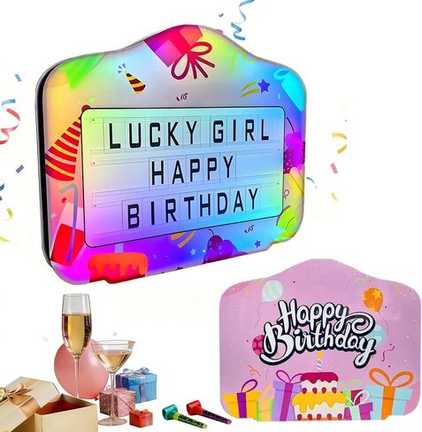 Bottle Service Sign, Personalized Happy Birthday Letters, Remote 7 Colors, Ultra-Lightweight, Replacement Cards Bring Letters 2 Set (A-Z) of Numbers 1 Set (0-9) in Saudi Arabia