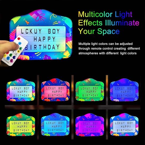 Bottle Service Sign, Personalized Happy Birthday Letters, Remote 7 Colors, Ultra-Lightweight, Replacement Cards Bring Letters 2 Set (A-Z) of Numbers 1 Set (0-9) in Saudi Arabia