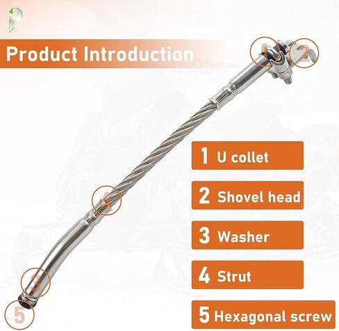 قطعتان من أداة خدش الجليد على الجليد مع مخلب متوافقة مع Polaris Arctic Cat Ski-Doo العكسي وغير العكسي مجهزة بارتفاعات المسار 2-1/2 بوصة in Kuwait