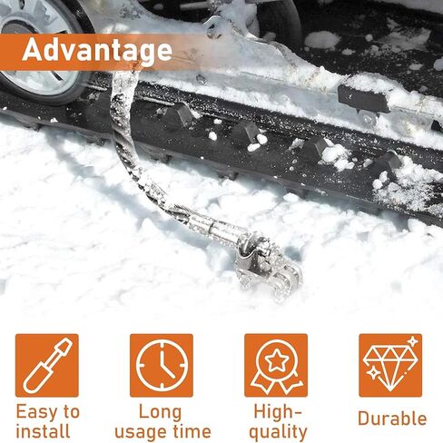 قطعتان من أداة خدش الجليد على الجليد مع مخلب متوافقة مع Polaris Arctic Cat Ski-Doo العكسي وغير العكسي مجهزة بارتفاعات المسار 2-1/2 بوصة in Kuwait