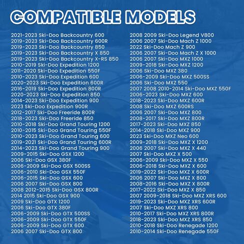 قطعتان من مجاري الكربيد 4 بوصة متوافقة مع Ski-Doo 2006-2023 Pilot Skis DS وDS-2 وDS-3، تناسب 2006-2023 MXZ 600، 2019-2023 Backcountry 600R / 850 / X 850 / X-RS 850 (كربيد 4 بوصة) in Saudi Arabia