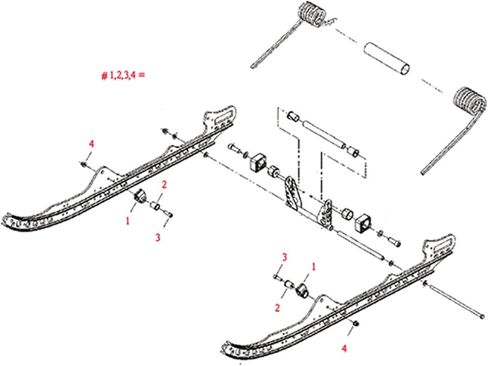طقم تصليح حامل زنبركي التعليق لعام 2009 Ski-Doo GSX 500SS Sport Snowmobile in Kuwait