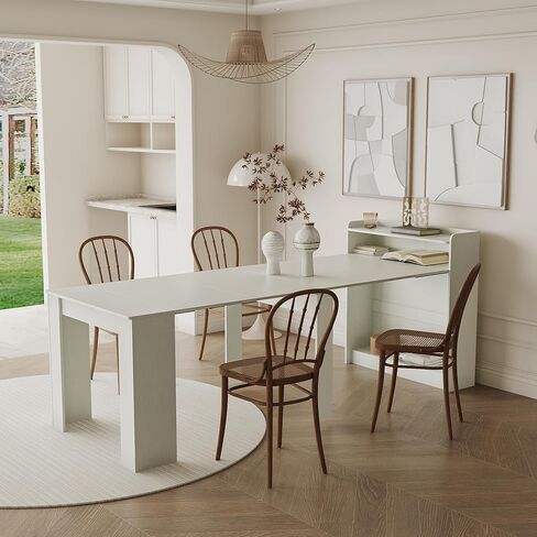 Modern Expandable Dining Table with Storage in Kuwait