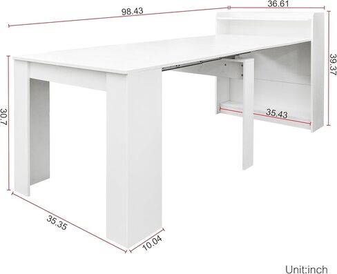 Modern Expandable Dining Table with Storage in Kuwait