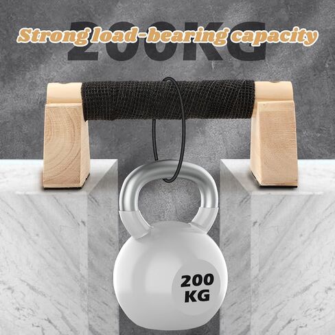 Wooden Push Up Stands & Handstand Parallettes Bars, Solid Wood Push Up Handles with Non-Slip Base for Home Gym, Calisthenics & Strength Training(Wood Color,Size:7.87inch) in Saudi Arabia