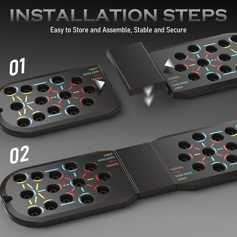 لوح رفع اللياقة البدنية، معدات التمارين الرياضية المنزلية، 20 في 1 مقابض شريط تمرين الضغط للأرضية، معدات تدريب القوة للرجال in Kuwait