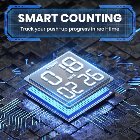 Push Up Board 60 in 1 with Smart Counter, Foldable Portable Home Gym System with Resistance Bands & Handles, Strength Training Equipment for Men & Women, Full Body Workout Kit in Kuwait